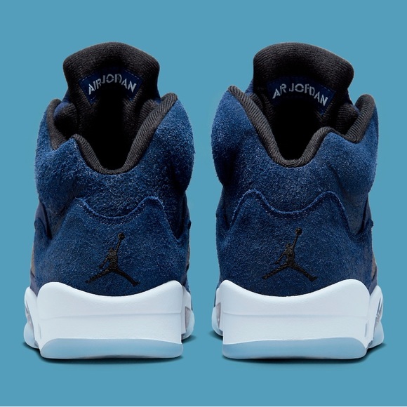 AIR JORDAN 5 MIDNIGHT NAVY black football grey FD6812-400 size 8 - 14 - Picture 4 of 12